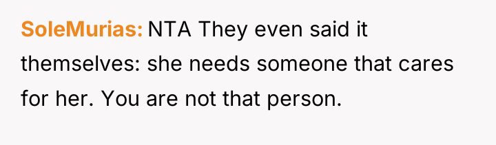 SoleMurias NTA They even said it themselves: she needs someone...