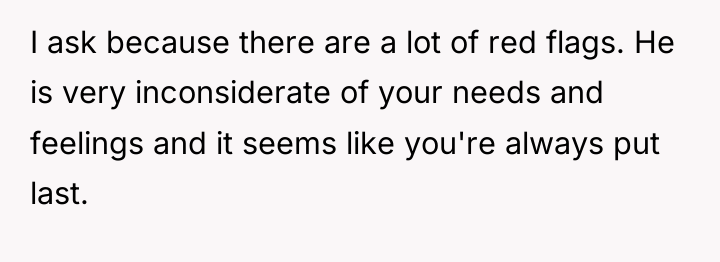 I ask because there are a lot of red flags....