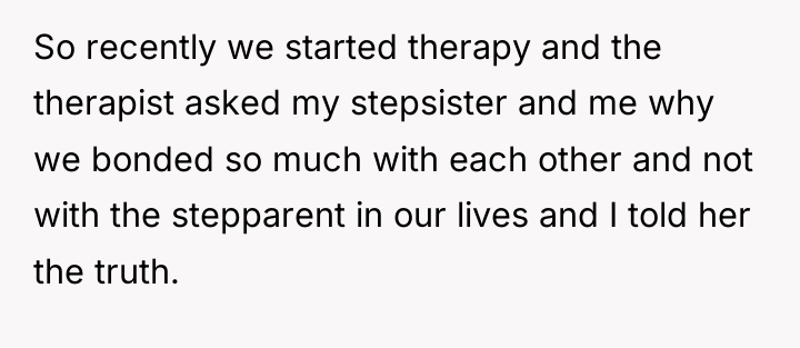So recently we started therapy and the therapist asked my...