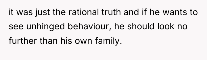 it was just the rational truth and if he wants...