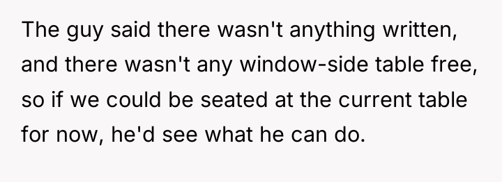 The guy said there wasn't anything written, and there wasn't...