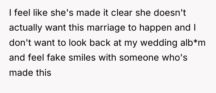 I feel like she's made it clear she doesn't actually...