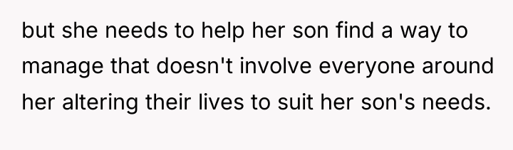 but she needs to help her son find a way...