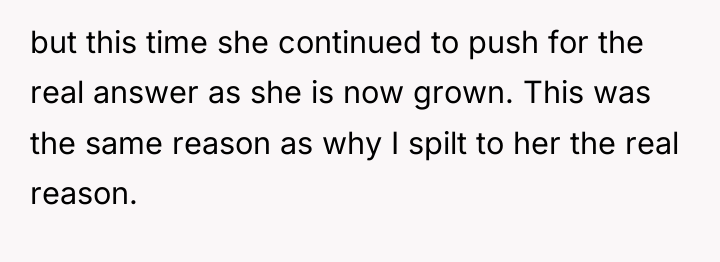 but this time she continued to push for the real...