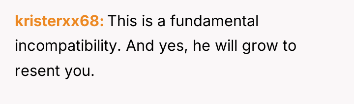 kristerxx68 This is a fundamental incompatibility. And yes, he will...
