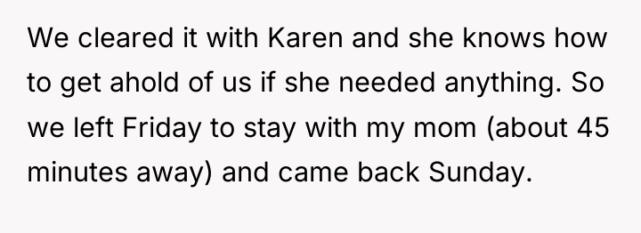 We cleared it with Karen and she knows how to...