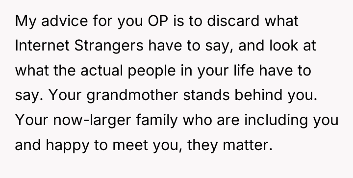 My advice for you OP is to discard what Internet...