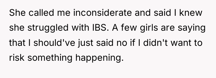 She called me inconsiderate and said I knew she struggled...