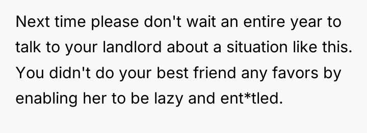 Next time please don't wait an entire year to talk...