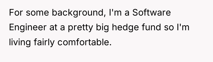 For some background, I'm a Software Engineer at a pretty...