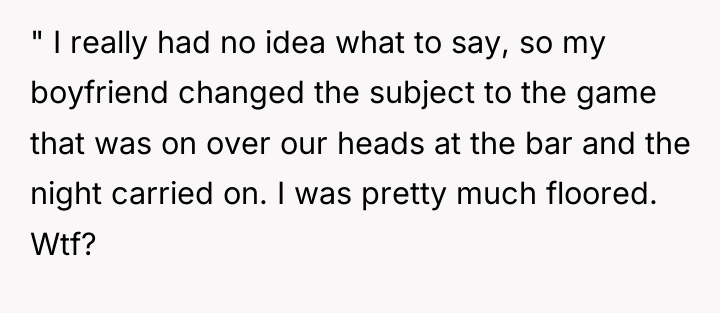 " I really had no idea what to say, so...