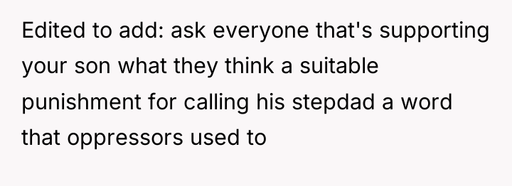 Edited to add: ask everyone that's supporting your son what...