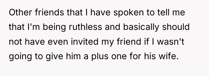 Other friends that I have spoken to tell me that...