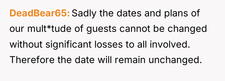 DeadBear65 Sadly the dates and plans of our mult*tude of...