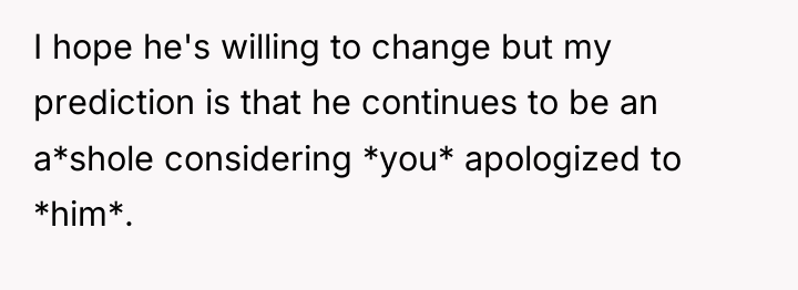 I hope he's willing to change but my prediction is...
