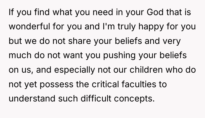 If you find what you need in your God that...